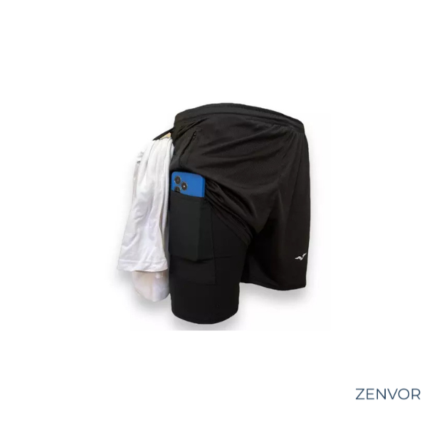 Leve 5 Pague 3 - Shorts Masculino com Compressão e Bolso Interno | Zenvor Fit Pro