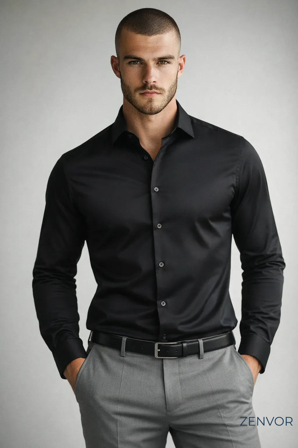 Camisa Social Zenvor Gelatto Super Slim™ - [ANTIODOR E ANTIAMASSO]