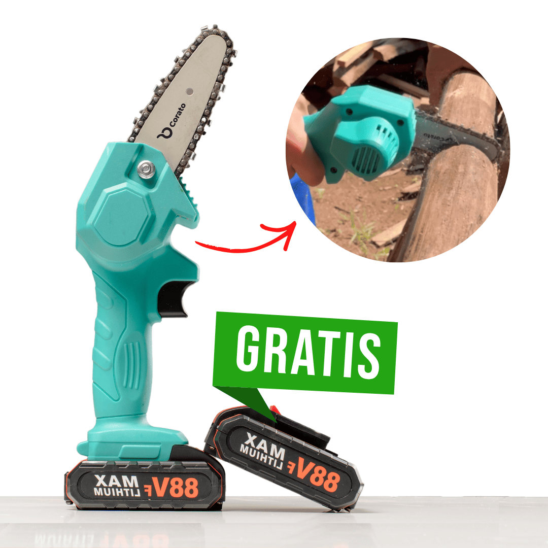 Motosserra Elétrica a Bateria + BRINDES EXTRAS