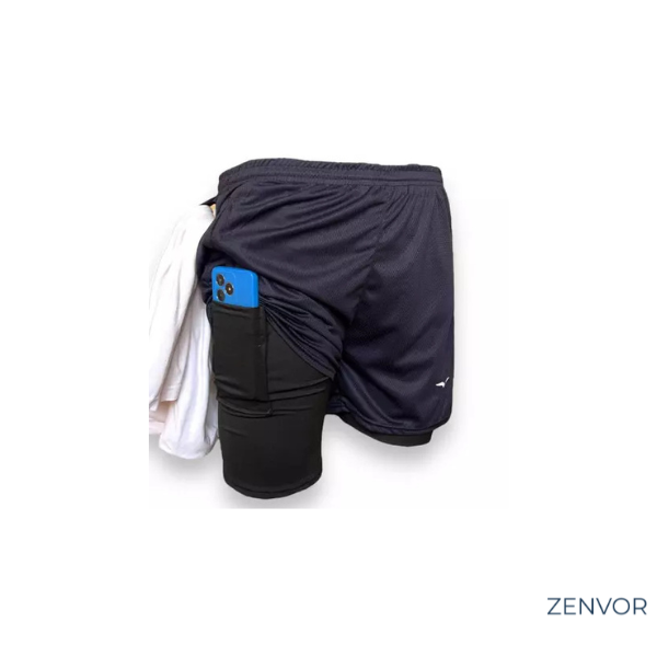 Leve 5 Pague 3 - Shorts Masculino com Compressão e Bolso Interno | Zenvor Fit Pro