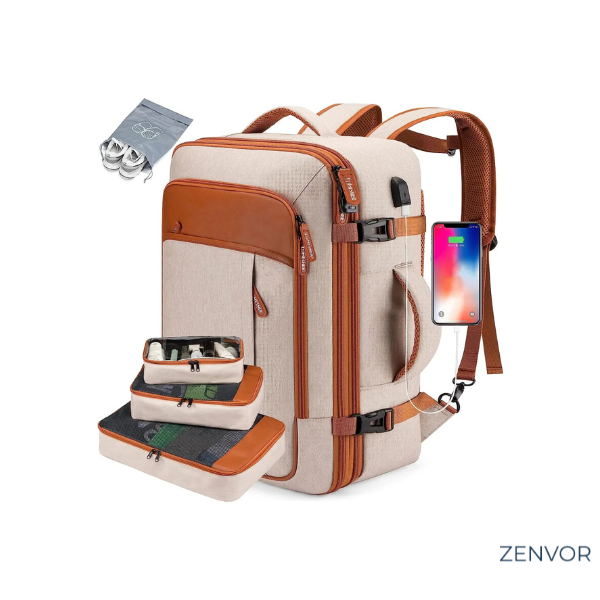 Mochila de Viagem Feminina VersaBag + 3 Necessaires GRÁTIS