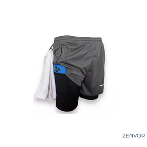 Leve 5 Pague 3 - Shorts Masculino com Compressão e Bolso Interno | Zenvor Fit Pro