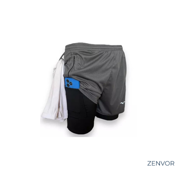 Leve 5 Pague 3 - Shorts Masculino com Compressão e Bolso Interno | Zenvor Fit Pro