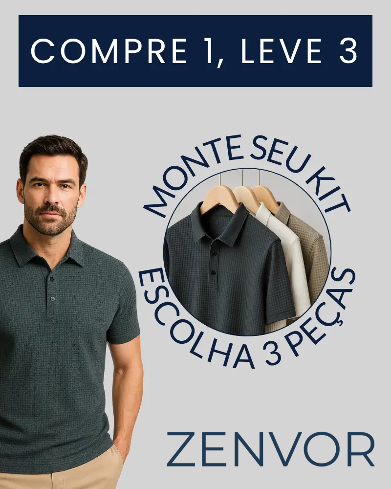 Kit Camisa Polo Zenvor Gelatto™ – [PROMOÇÃO COMPRE 1, LEVE 3]