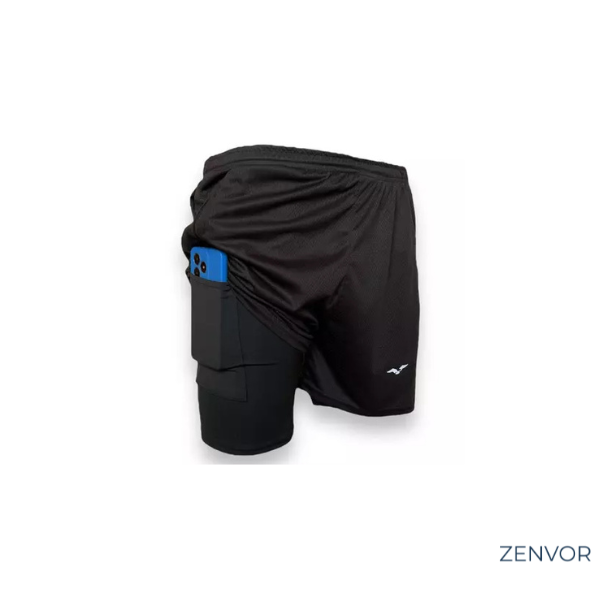 Leve 5 Pague 3 - Shorts Masculino com Compressão e Bolso Interno | Zenvor Fit Pro