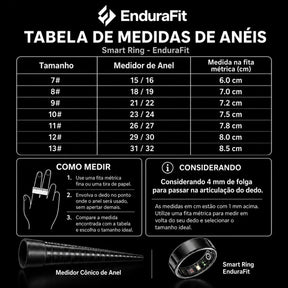 Anel Inteligente Smart Ring para Sono, Saúde e Performance