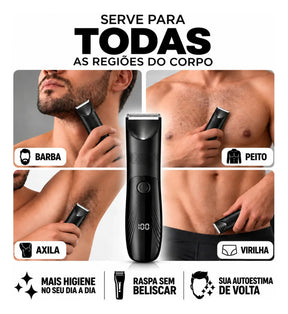 Barbeador Aparador De Pelos Eletrico Mini Portatil Maquina De Raspar Saco Depilador Masculino Sem Dores Nao Belisca Intimo