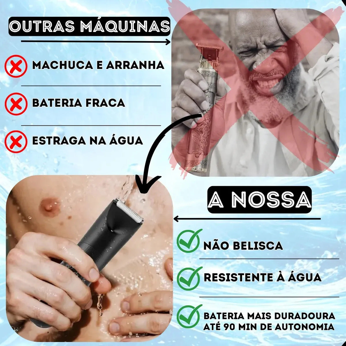 Barbeador Aparador De Pelos Eletrico Mini Portatil Maquina De Raspar Saco Depilador Masculino Sem Dores Nao Belisca Intimo