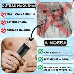 Barbeador Aparador De Pelos Eletrico Mini Portatil Maquina De Raspar Saco Depilador Masculino Sem Dores Nao Belisca Intimo