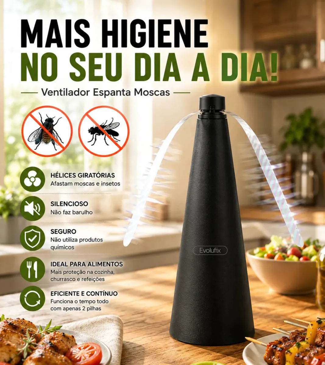 Zenvor FlyGuard™ — Kit 3 Espanta-Moscas Automáticos