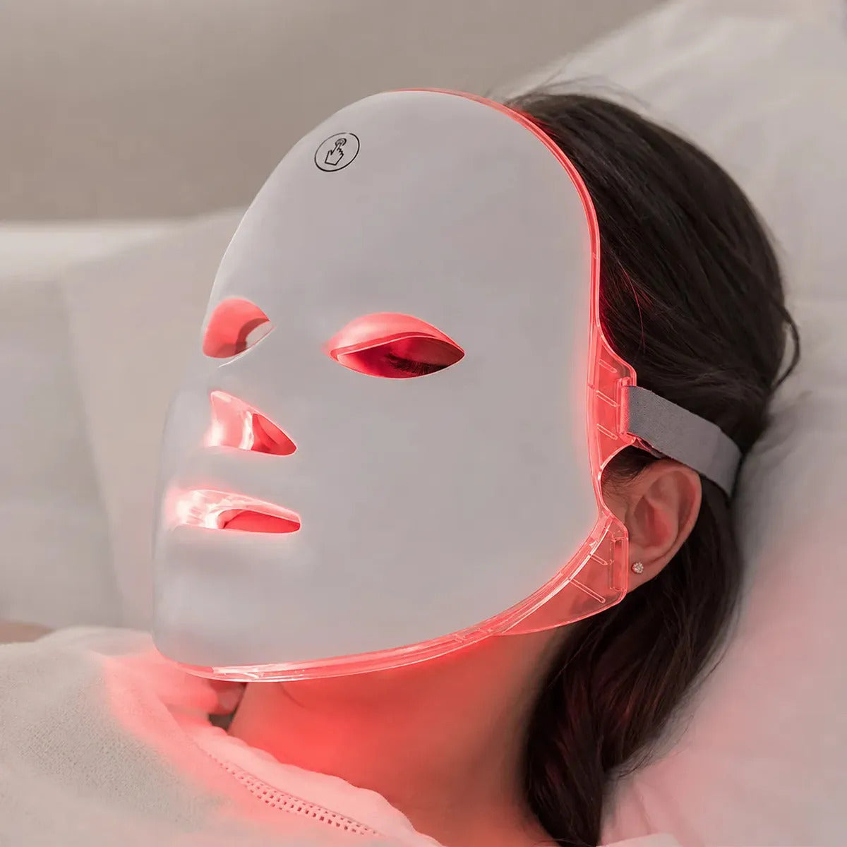 Mascara led facial Skincare led 7 cores EPS-7361 USB Recarregável Branco
