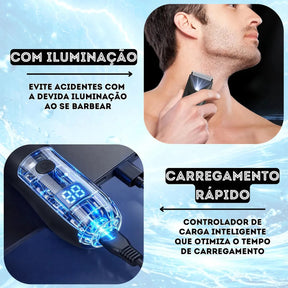 Barbeador Aparador De Pelos Eletrico Mini Portatil Maquina De Raspar Saco Depilador Masculino Sem Dores Nao Belisca Intimo