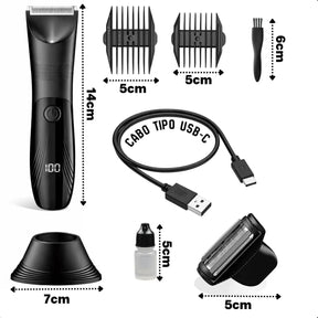 Barbeador Aparador De Pelos Eletrico Mini Portatil Maquina De Raspar Saco Depilador Masculino Sem Dores Nao Belisca Intimo