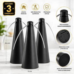 Zenvor FlyGuard™ — Kit 3 Espanta-Moscas Automáticos