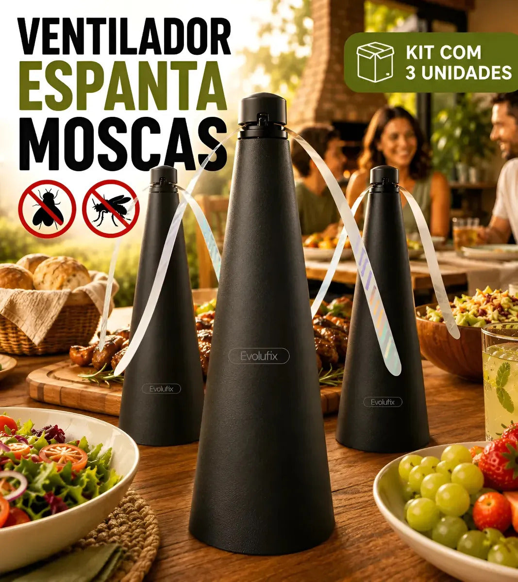 Zenvor FlyGuard™ — Kit 3 Espanta-Moscas Automáticos
