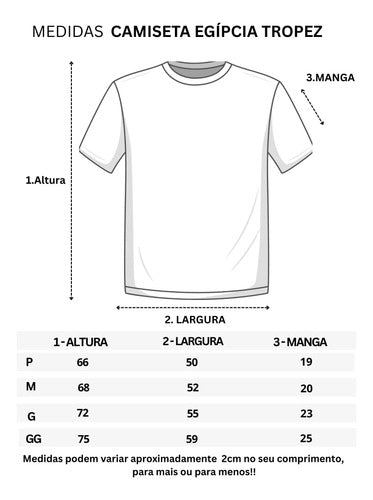 Kit 3 Camiseta Algodão Egípcio Original C/ Elastano Básica