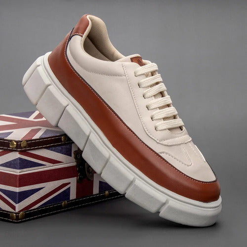 Kit 2 Pares Tênis Sneaker Masculino Casual Sola Alta Flat