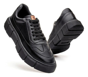 Kit 2 Pares Tênis Sneaker Masculino Casual Sola Alta Flat