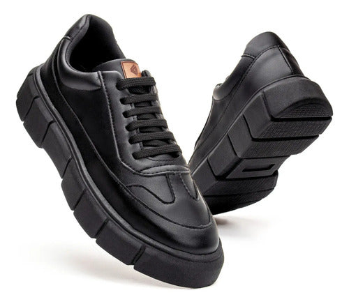 Kit 2 Pares Tênis Sneaker Masculino Casual Sola Alta Flat