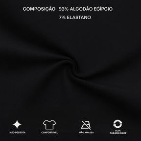 Kit 3 Camiseta Algodão Egípcio Original C/ Elastano Básica