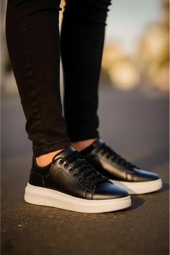 Tenis Casual Masculino Sola Alta Oversize Sneaker Clásico