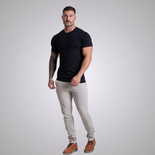 Camiseta Algodão Egípcio Original C/ Elastano Lisa Masculina