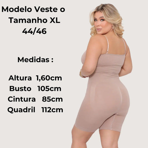 Macaquinho Modelador Body Segunda Pele Plus Size Poliamida