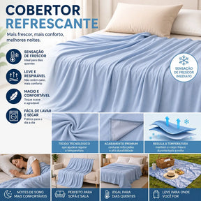 Cobertor Gelado Frio Térmico Resfriamento Calor Fresco
