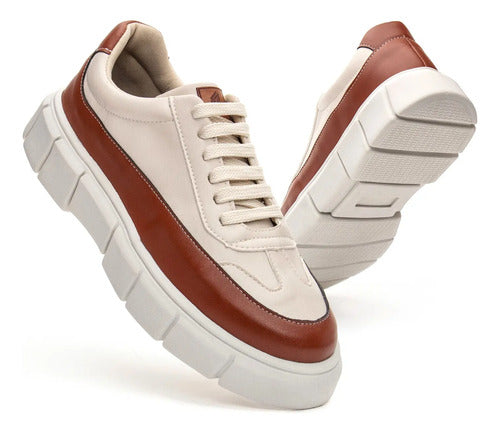 Kit 2 Pares Tênis Sneaker Masculino Casual Sola Alta Flat