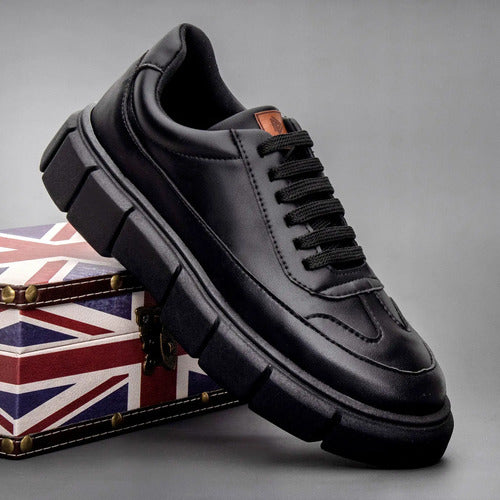 Kit 2 Pares Tênis Sneaker Masculino Casual Sola Alta Flat