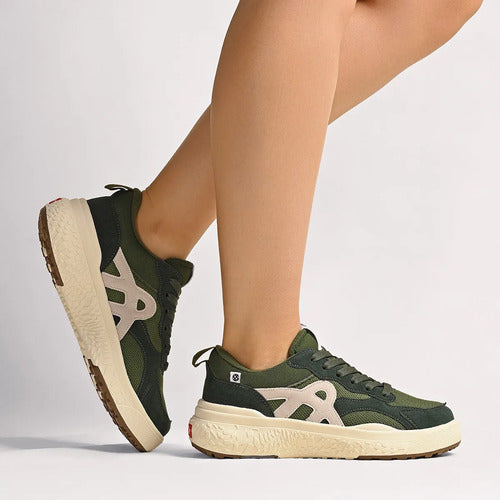 Tênis Masculino Verde Militar New Akion Street Urbano 34-43