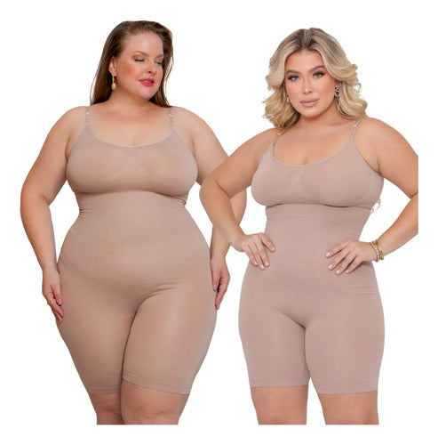 Macaquinho Modelador Body Segunda Pele Plus Size Poliamida