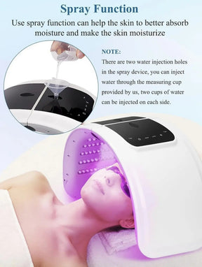 Câmara Led Estetica Facial 7cores Tratamento Pele Spray Agua