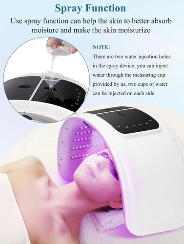 Câmara Led Estetica Facial 7cores Tratamento Pele Spray Agua