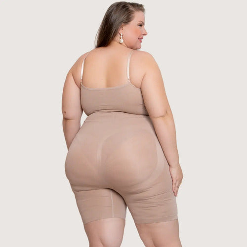 Macaquinho Modelador Body Segunda Pele Plus Size Poliamida