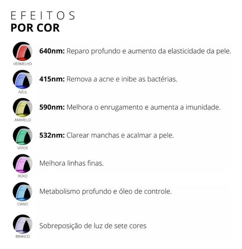 Câmara Led Estetica Facial 7cores Tratamento Pele Spray Agua
