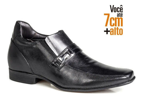 Sapato Rafarillo Office Alth Você+alto 7cm Preto 53001 Couro