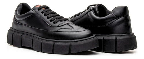 Kit 2 Pares Tênis Sneaker Masculino Casual Sola Alta Flat