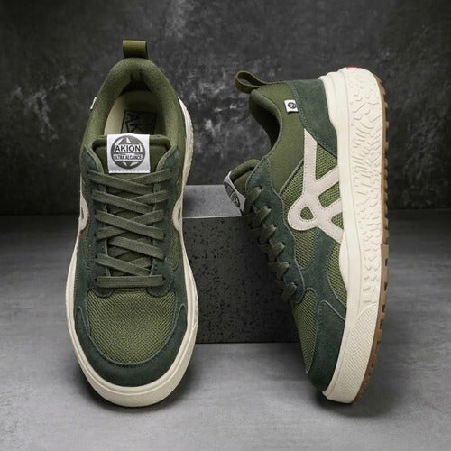 Tênis Masculino Verde Militar New Akion Street Urbano 34-43