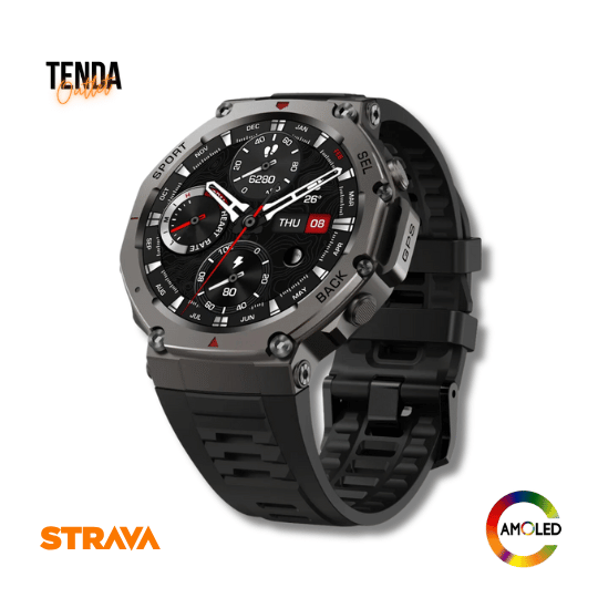 Smartwatch H Nave PRO - GPS Integrado SINC. STRAVA + Pulseira de Brinde