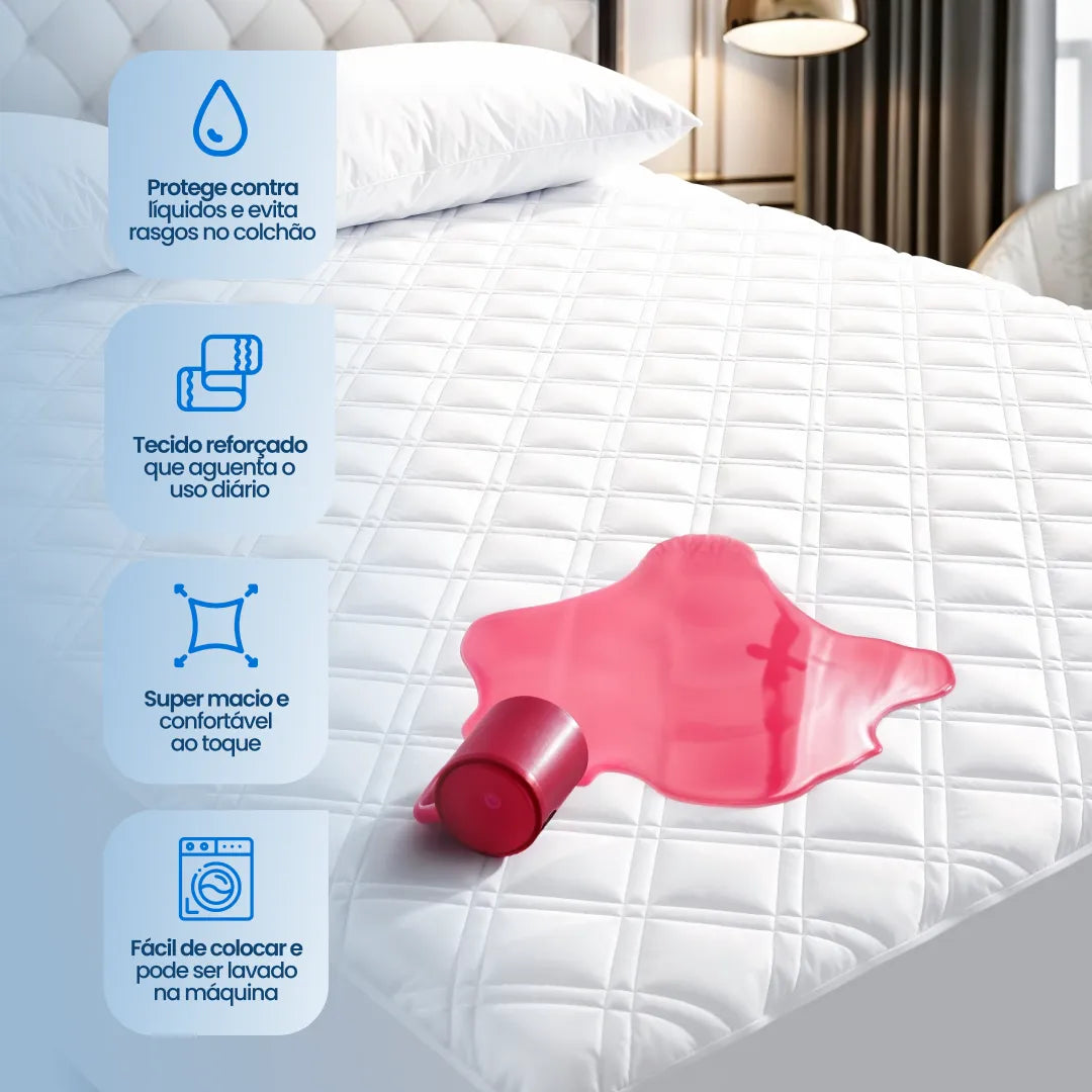 Protetor de Colchão Impermeável com Elástico