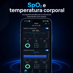 Anel Inteligente Smart Ring para Sono, Saúde e Performance
