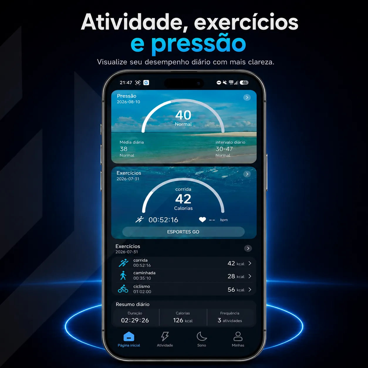 Anel Inteligente Smart Ring para Sono, Saúde e Performance