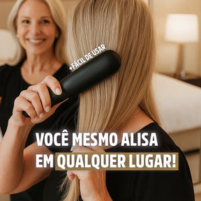 Escova Alisadora de Cabelo 5 em 1 Sem Fio PureGlam