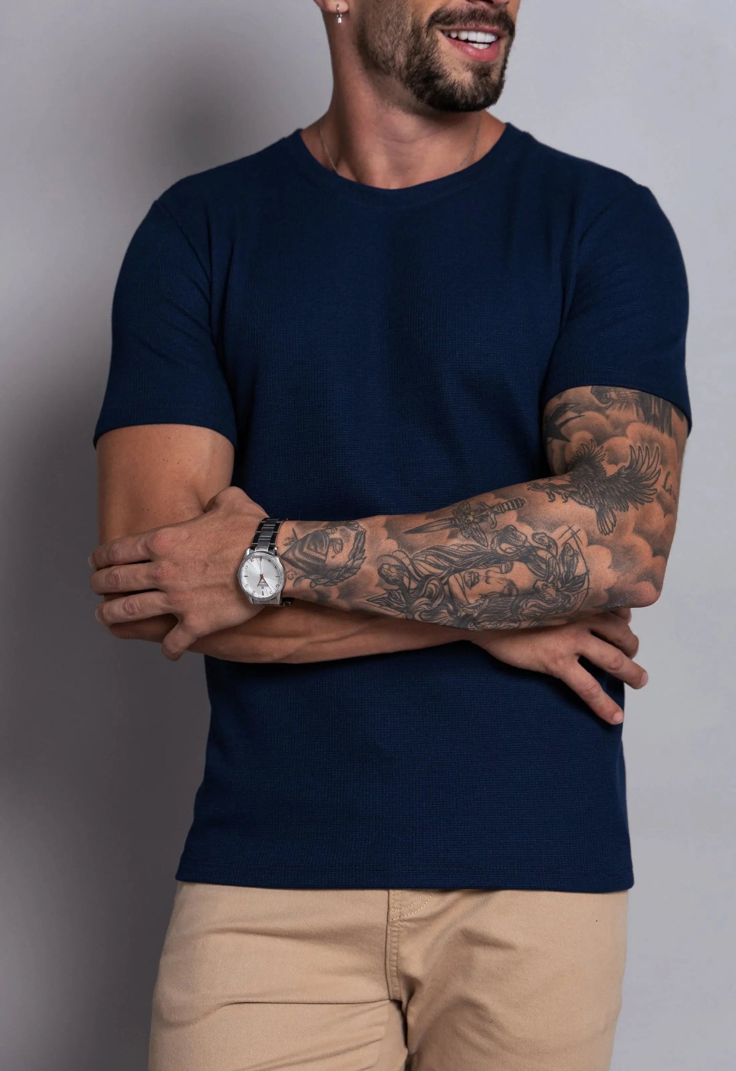 Camiseta Masculina Tricot Azul Marinho